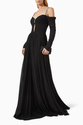 Betsy Cut-out Gown in Shimmer-jersey