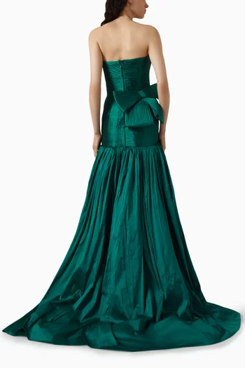 Cameron Embellished Bow Gown in Taffeta