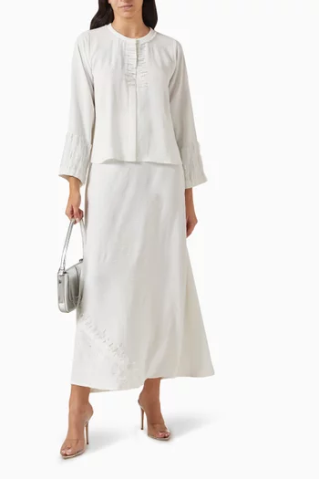 Sequin-embellished Top & Skirt Set