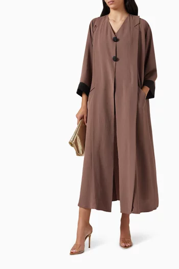 Contrast Button Abaya