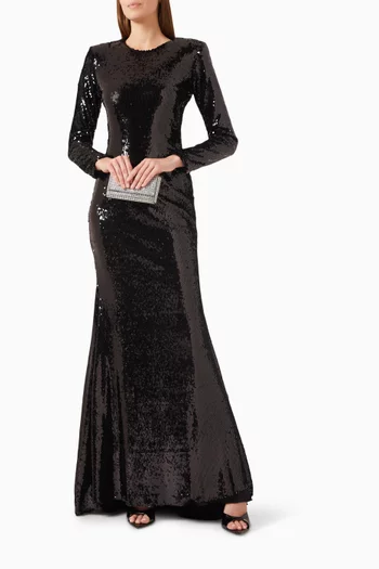 T-shirt Sequin-embellished Gown
