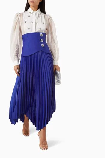 Embellished Pleated Skirt