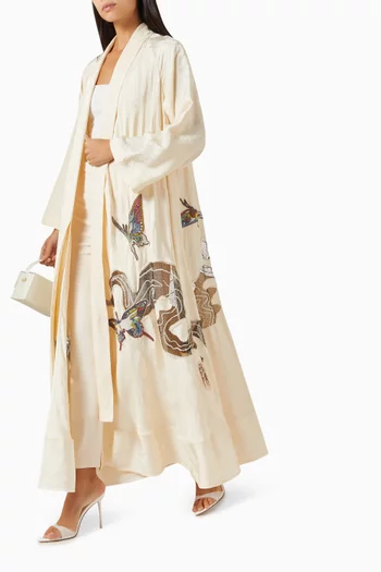 Butterfly Sequin-embellished Abaya
