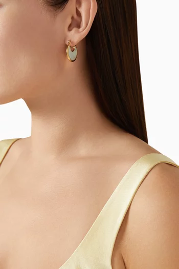 Joana Pearl Hoop Earrings in 18kt Gold-plated Stainless Steel