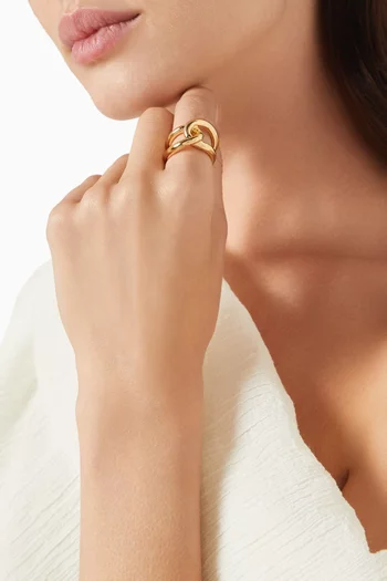 The Agnes Ring in 18kt Gold-plated Sterling Silver