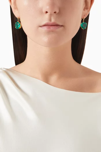 Mismatched Emerald Drop Earrings in 18kt Gold