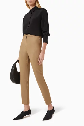 Slim-fit Trousers in Cotton-blend