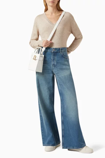 Candiani Wide-Leg Fit Jeans in Organic Cotton