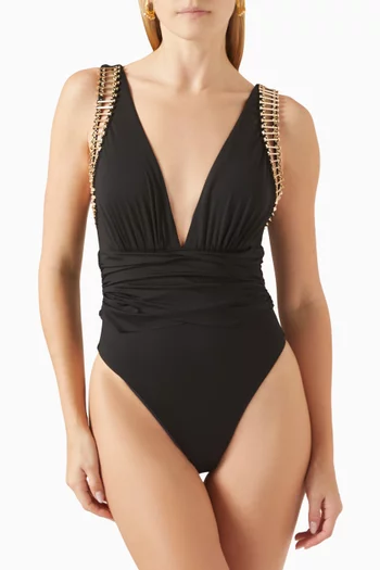 لباس سباحة فانديتا قطعة واحدة نايلون مطاطي