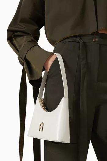 Mini Diamante Shoulder Bag in Leather