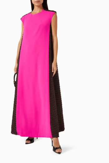 Buy Noora Hefzi Red Felice Maxi Dress in Crepe & Organza for Women in  Bahrain