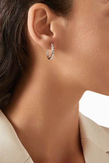 Korlove Hoop Earrings in 18kt White Gold