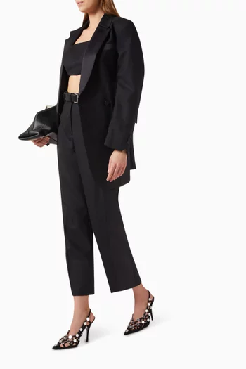 Harry High-rise Cropped Pants in Tux Wool