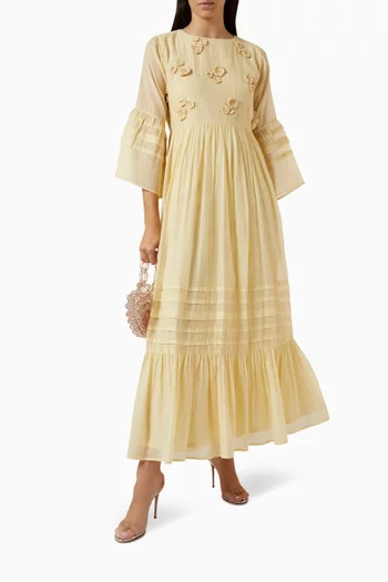 Kylie 24-II Maxi Dress in Cotton-silk