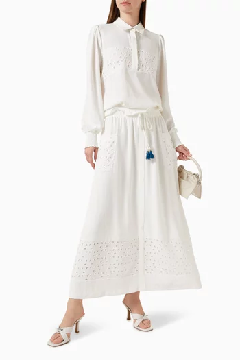 Shirt in Broderie Anglaise