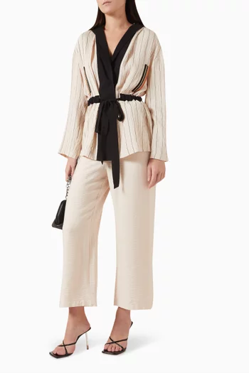 Belted Trousers in Viscose-blend