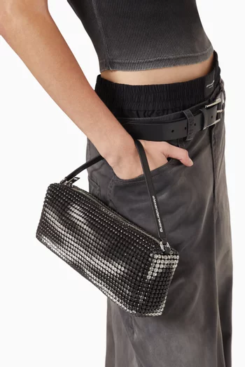 Heiress Flex Embellished Shoulder Bag in Leather