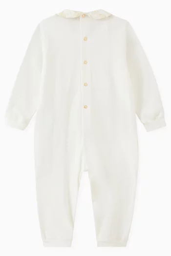 Barocco-print Sleepsuit in Cotton