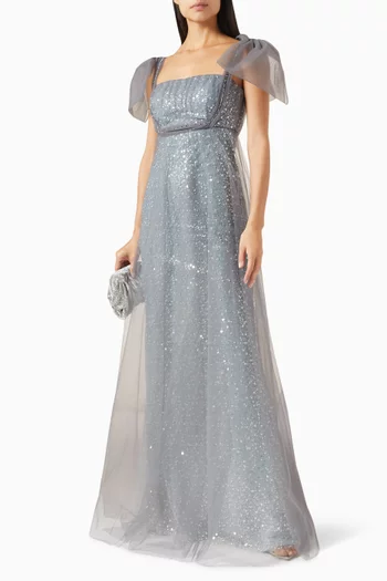 Sequin-embellished Dress in Tulle