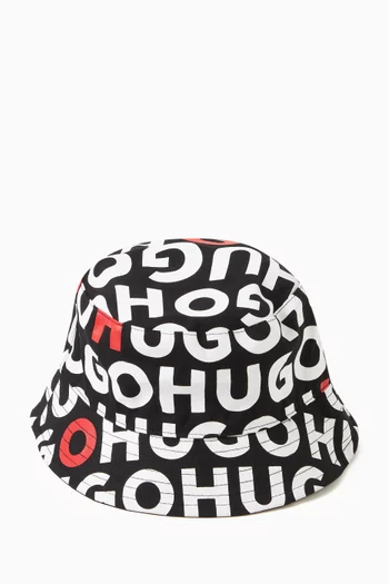 Reversible Logo-print Bucket Hat in Cotton