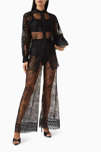 Jeret Sheer Pants in Lace