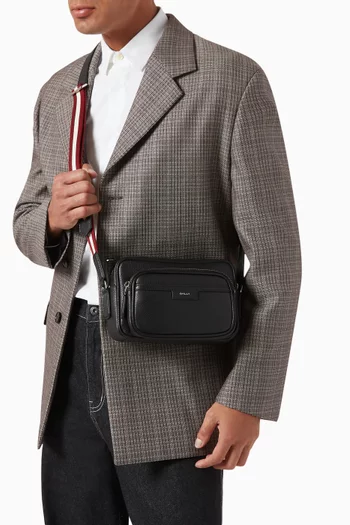 Code Cross Messenger Bag in Leather