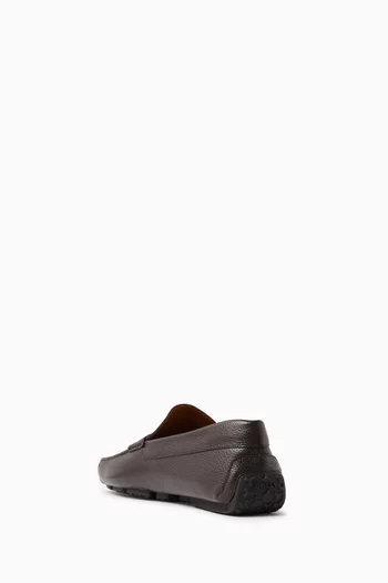 Perthy Driver Shoes in Grained Leather
