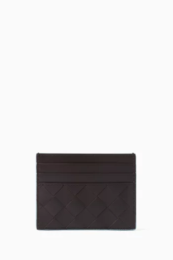 Intrecciato Card Case in Calf Leather