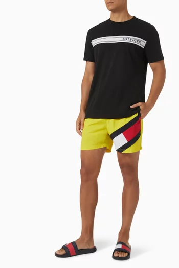 Medium Flag Swim Shorts in Recycled Nylon