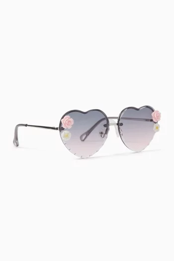 Floral Heart Sunglasses