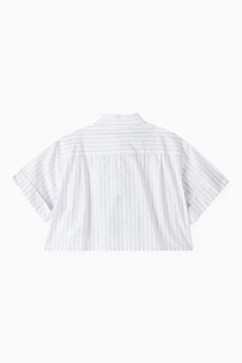 Striped Shirt in Cotton Poplin