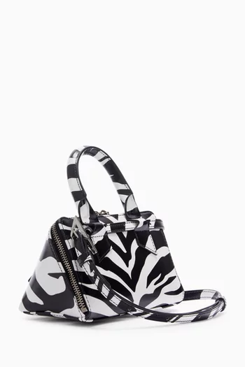 Friday Zebra-print Crossbody Bag in Leather