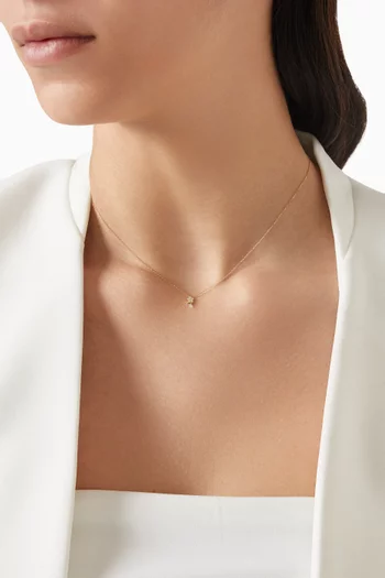 Selene Star Diamond Necklace in 18kt Gold