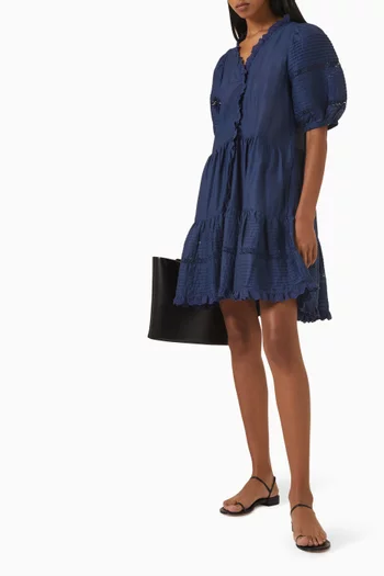 Antonina Tunic Mini Dress in Cotton