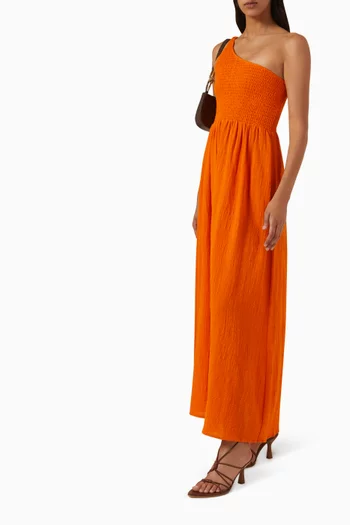 Cleo One-shoulder Maxi Dress in Cotton