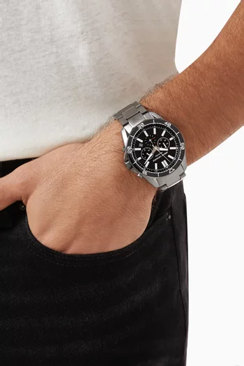Spencer Quartz Watch in Stainless Steel, 44mm