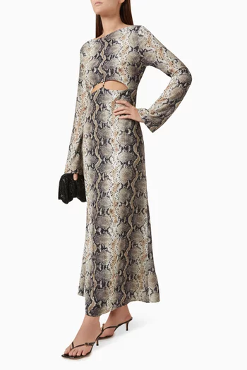 Sly Serpent Cut-out Maxi Dress