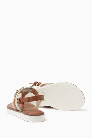 Brandy Marlow Thong Sandals in Faux Leather