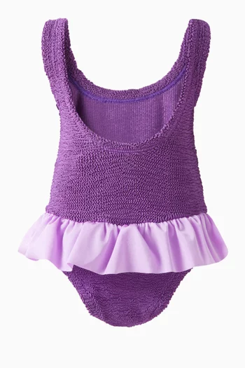 لباس سباحة قطعة واحدة دينيس ديو قماش أورجينال كرينكل للأطفال الرضع