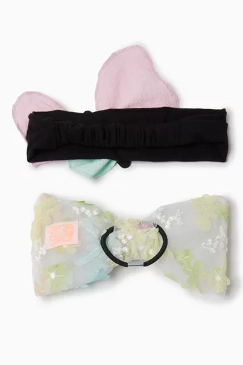 Papillon Hairband & Bow Fantastic Hair Tie, Pack of 2