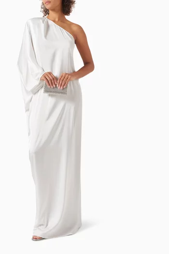 Meredith One-shoulder Maxi Dress in Satin