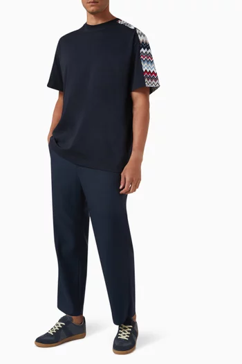 Chevron Panelled T-shirt in Cotton-jersey