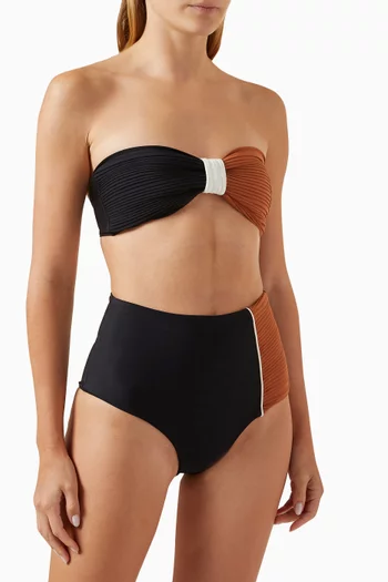 Emma Pleated Bikini Top in Lycra