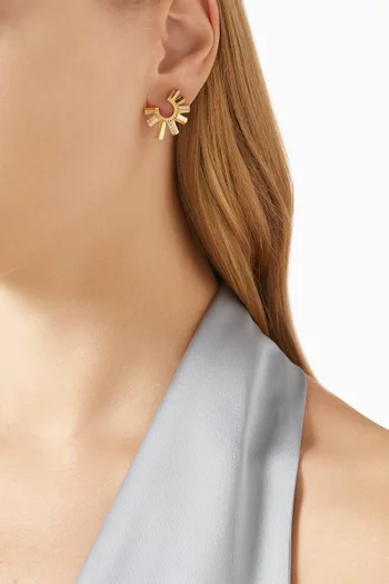 Urban Fan Diamond Earrings in 18kt Gold