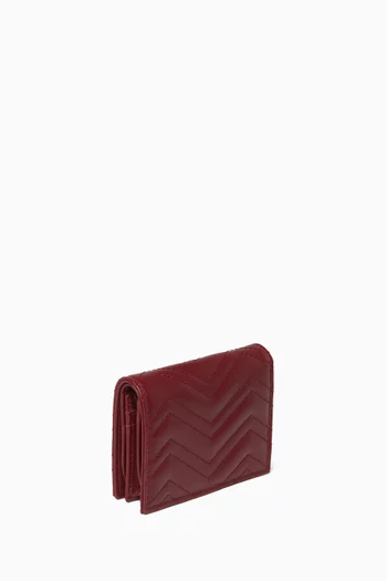 GG Marmont Card Case in Matelassé Leather