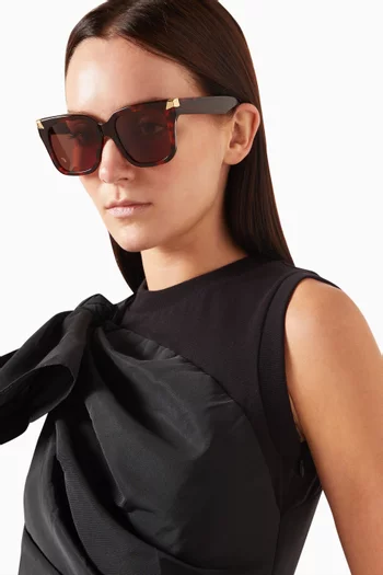 Punk Rivet Oversized Sunglasses in Acetate