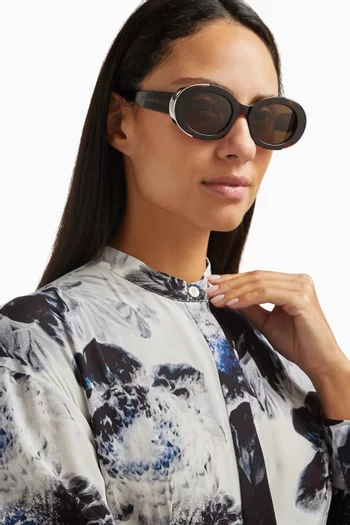 Oval Sunglasses in Acetate