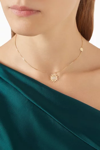 Sunshine Pavé Diamond Necklace in 18kt Gold