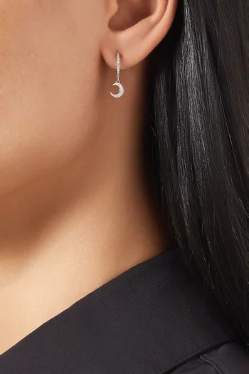 Stella Crescent Single Earring in Sterling Silver