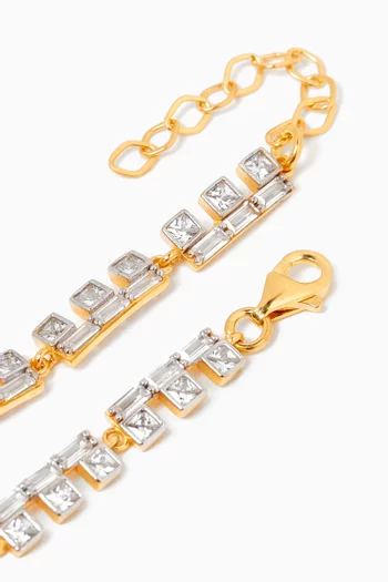 Crystal Bracelet in 24kt Gold-plated Sterling Silver